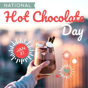 national hot chocolate day Design Templates - MustHaveMenus ( 50 found ) National Hot Chocolate Day, January Food, Food Holidays, 31st January, National Days, Chocolate Day, Instagram Post Template, Post Templates, Media Post