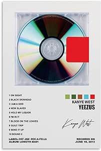 YELLOWV Kanye Poster West Yeezus Album Cover Posters for Room Aesthetic Canvas Wall Art Bedroom Decor 12x18inch(30x45cm) Yeezus Album Cover, Canvas Wall Art Bedroom, Kanye West Albums, Posters For Room Aesthetic, Kanye West Yeezus, Posters For Room, Music Album Design, Aesthetic Canvas, Art Bedroom Decor