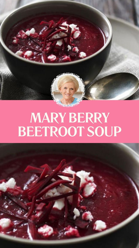 Mary Berry Beetroot Soup Beetroot Soup Recipe Healthy, Beetroot Soup Recipe, Beet Soup Recipes, Veg Soup Recipes, Beetroot Soup, Mary Berry Recipe, Berry Recipes, Low Fat Low Carb, Veg Soup