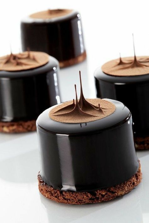 Mini Entremet, Entremet Dessert, Chocolate Entremet, Entremet Cake, Entremet Recipe, Minuman Starbucks, Fancy Desserts Recipes, Patisserie Fine, Fine Dining Desserts