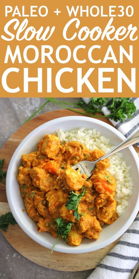 Slow Cooker Tikka Masala, Slow Cooker Moroccan Chicken, Wallpaper Food, Best Paleo Recipes, Moroccan Chicken, Resep Diet, Paleo Diet Recipes, Paleo Chicken, Eat Better