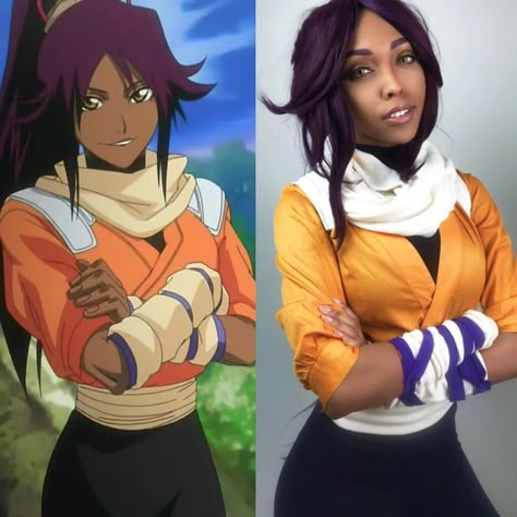 Yoruichi Cosplay, Black Cosplayers, A Silent Voice Anime, Bleach Cosplay, Yoruichi Shihouin, Anime Cosplay Ideas, Anime Bleach, Arkham City, Anime Cosplay Costumes