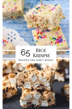 Rice Krispie Treats With A Twist, Grown Up Rice Krispie Treats, Rice Krispie Recipes No Marshmallow, Cookie Dough Rice Krispie Treats, Types Of Rice Krispie Treats, Rise Krispie Treats Recipes, Bakery Style Rice Krispie Treats, Fun Rice Krispie Treats Ideas, Gourmet Rice Krispy Treats