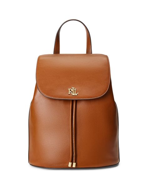 LAUREN RALPH LAUREN SMOOTH LEATHER MEDIUM WINNY BACKPACK  | Tan Women‘s Backpacks  | YOOX Tan Women, Ralph Lauren Leather, Tan Woman, Light Spring, Soft Classic, Edgy Style, Women Accessories Bags, Soft White, Soft Black