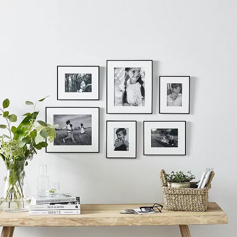 Photo Frames | Silver, White & Multi | The White Company Photowall Ideas, Picture Gallery Wall, Rearranging Furniture, Picture Frame Crafts, Gallery Wall Layout, Metal Photo Frames, Photo Wall Gallery, White Company, The White Company