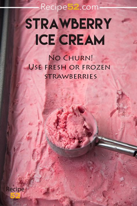 Strawberry Ice Cream Recipe No Churn, Strawberry No Churn Ice Cream, Homemade Strawberry Ice Cream No Machine, Diy Strawberry Ice Cream, Homemade Strawberry Ice Cream Recipe, No Ice Cream Maker Ice Cream, How To Make Strawberry Ice Cream, No Churn Ice Cream No Condensed Milk, Home Made Ice Cream Without Machine