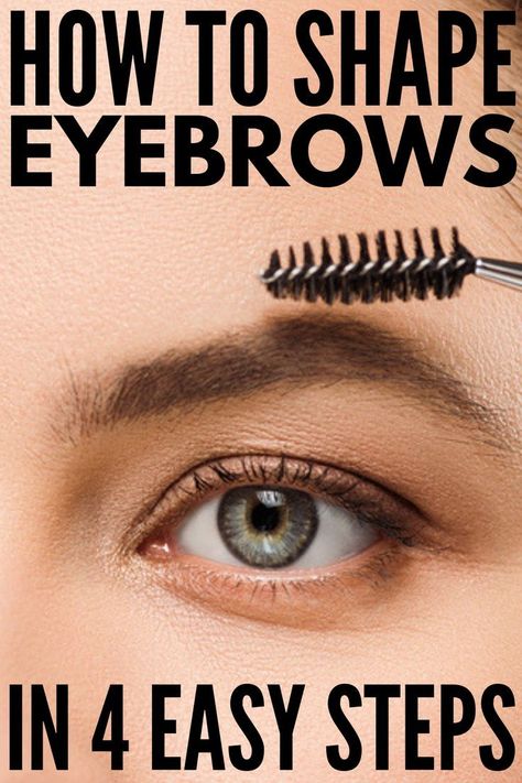 How to Shape Eyebrows in 4 Easy Steps! | Perfect for beginners, we’re sharing our best step by step tips to teach you how to shape your brows with tweezers, with scissors, and with makeup at home. If you want natural looking brows to compliment your face shape, we’re also teaching you how to grow your eyebrows, how to draw eyebrows, and the best brow products to invest in, including pencils, powders, and brushes! #eyebrows #brows #eyebrowhacks #eyebrowshaping Fill In Sparse Eyebrows, Eyebrows Straight, Grow Your Eyebrows, Best Brow Products, How To Shape Eyebrows, Draw Eyebrows, Shape Eyebrows, Sparse Eyebrows, Makeup At Home