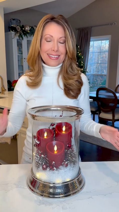 Janine Graff, Holiday Centerpieces, Jar Candle, Be Merry, Cabin Decor, Holidays And Events, Christmas Winter, Christmas Time, Home Decorating