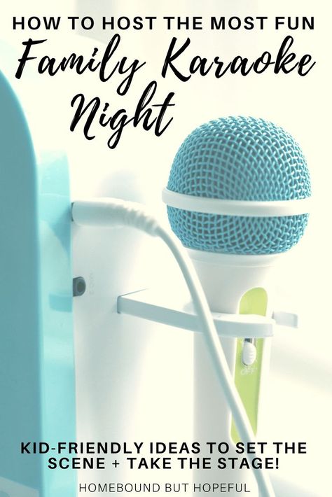 Do your kids love to sing? Find out how to host a super fun family karaoke night, complete with the perfect machine for kiddos! #ad #singingmachine #familynight #karaoke Diy Karaoke Party, Singing Games, Karaoke Night, Karaoke Party, Family Fun Night, Singing Lessons, Night At Home, Singing Tips, Library Programs