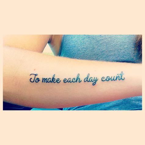 My titanic tattoo "To make each day count" Titanic Quote Tattoo, To Make Each Day Count Tattoo, Titanic Tattoo Ideas, Titanic Tattoo, Wings Tattoos, Titanic Quotes, Inspiring Quote Tattoos, Day Count, Quote Tattoos