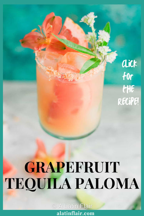 🍹 Refreshing and zesty, this GRAPEFRUIT TEQUILA PALOMA is the perfect cocktail for any occasion! Made with fresh grapefruit juice, sparkling soda, and smooth tequila, it's an easy-to-make drink that's both tangy and delicious. 🍊 This MEXICAN PALOMA is a must-try for lovers of citrus and tequila cocktails. 🍋✨ 🍽️CLICK FOR THE RECIPE!🍽️ Best Paloma Recipe, Grapefruit Paloma Recipe, Tequila Cocktails Easy, Tequila Paloma, Paloma Drink, Grapefruit Paloma, Grapefruit Cocktail Recipes, Passion Fruit Margarita, Paloma Recipe