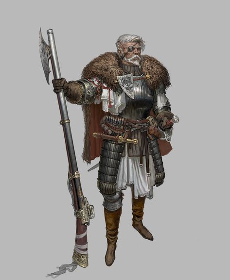 ArtStation - Old Sergeant commission Old Swordsman, Dnd Soldier, Medieval Swordsman, Old Soldier Fantasy Art, Bronze Age Warrior Art, Historically Accurate Knight, Old Warrior, Warhammer Fantasy Roleplay, Fantasy Role Playing