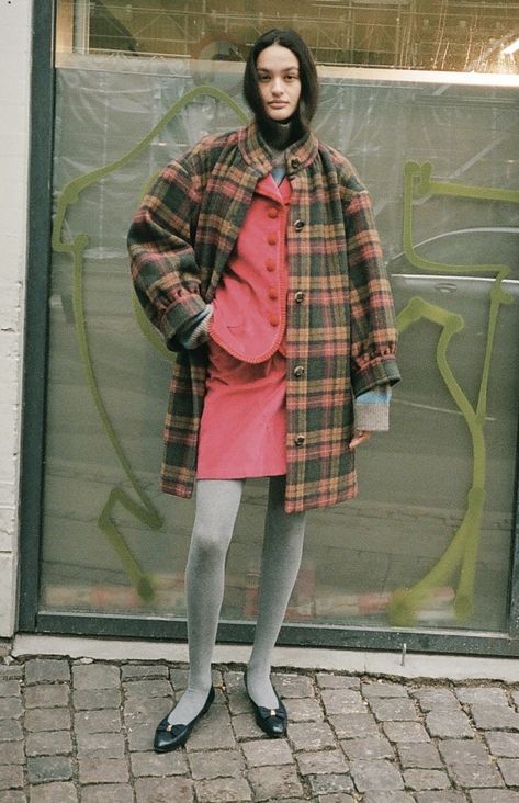 Caro Editions, Oversized Wool Coat, The Model, A Blanket, Check Pattern, Wool Coat, Wool, Fashion Design, Pattern