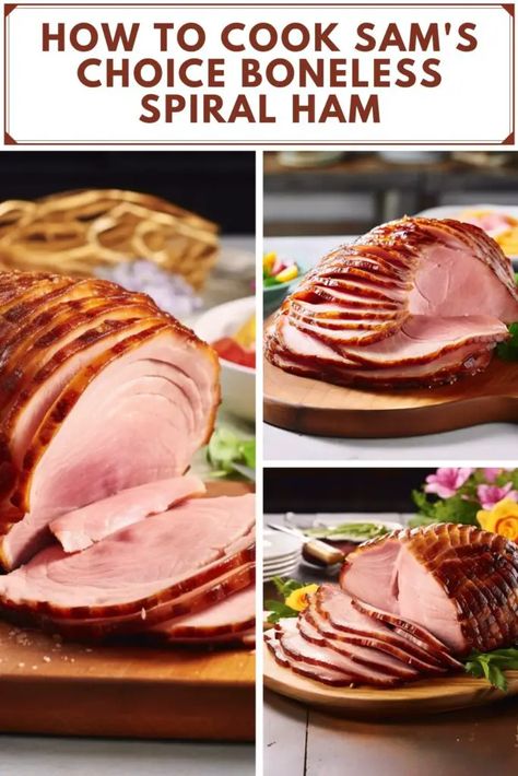 Last Updated on July 23, 2023 Are you craving a delicious and succulent ham recipe for your next special occasion or family gathering? Look no further! Sam’s Choice Boneless Spiral Ham is the perfect centerpiece for a mouthwatering meal that will impress everyone at the table.  In this elaborate guide, we will walk you through ... Read more Sams Choice Spiral Ham In Oven, Crockpot Boneless Spiral Ham, Boneless Spiral Ham In Oven, How To Heat A Fully Cooked Spiral Ham, Boneless Spiral Ham In Crockpot, Boneless Ham Recipes, Boneless Spiral Ham, Sliced Ham Recipes, Copycat Honey Baked Ham Recipe