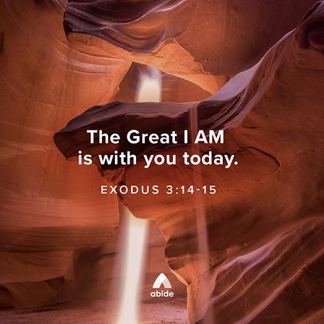 The Great I Am - Exodus 3:14-15 | Abide Exodus 15:13, Exodus 3, Special Friend Quotes, Gods Princess, Bible Verse Pictures, The Great I Am, Be Strong And Courageous, Friend Quotes, Books Of The Bible