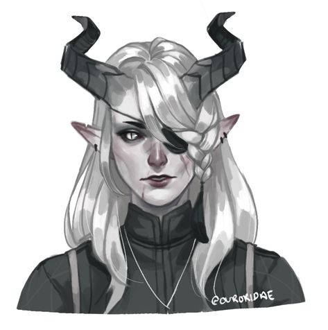 Gray Tiefling, Grey Tiefling, Albino Tiefling, White Tiefling, Tiefling Female, Dnd Tiefling, Fantasy Races, Dungeons And Dragons Characters, Dnd Art