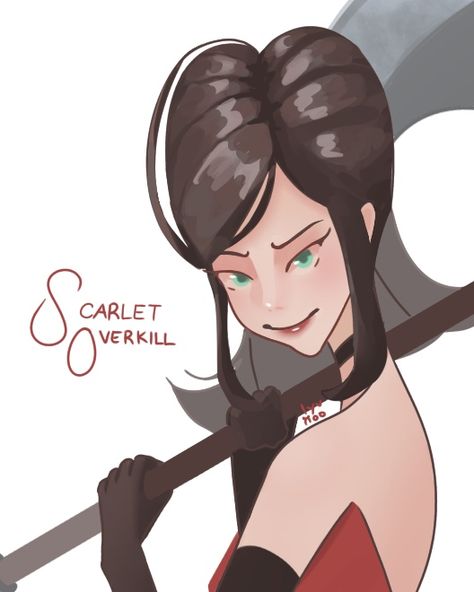 Minions - Scarlet Overkill fanart by lyv noo Scarlett Overkill, Scarlet Overkill, February 9, Fancy Fold Cards, Fancy Folds, Despicable Me, Fashion Drawing, Anime Character Design, Scarlet