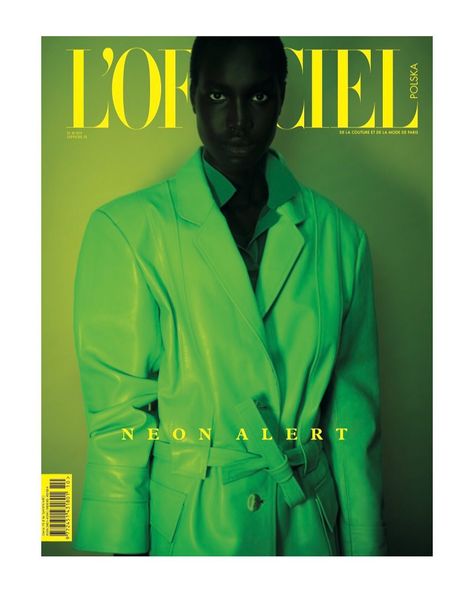 Kevin Larreguy on Instagram: “Cover Story Out Now @lofficielpoland with @ngatbel and my lovely team @chinupstudio @pascallappart @hikageyumiko @ismaelblancomakeup…” Green Fashion Editorial, Zara Trends, Neon Photoshoot, Poland Fashion, Style Vert, Zine Design, Paris Couture, Fashion Magazine Cover, Neon Fashion