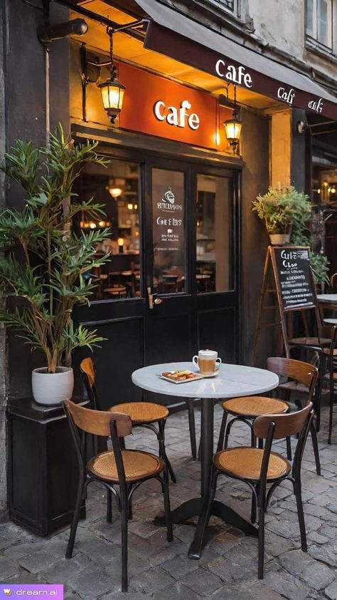 Al Fresco Cafe Design, Vintage Bakery Interior, Minimalistic Coffee Shop, Vintage Cafe Interior Design, Coffeeshop Ideas, Cafeteria Vintage, Paris Coffee Shop, French Coffee Shop, Cafe Plan