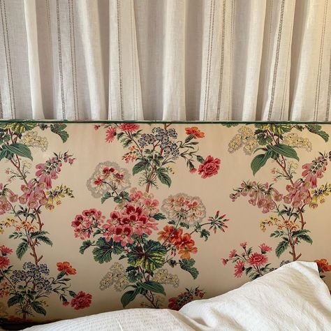 Matilda Goad’s Instagram photo: “My most fav print ☁️” Patterned Headboard, Floral Headboard, Matilda Goad, Sleep Time, Triangle Square, Cottage Life, Upcycle Decor, Dream Cottage, Hereford