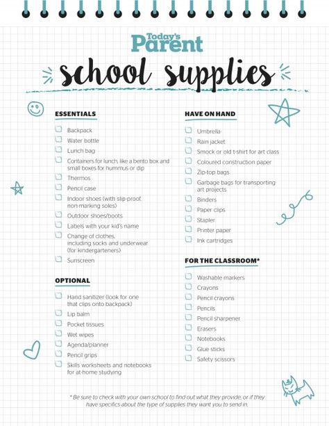 SEP15 - Back to School Checklist[2][1] School Supplies Checklist Highschool, Grade 12 School Supplies List, School Subject Colors, 5th Grade Supply List, School Stationery List Middle School, 6th Grade Supply List, How To Look Nice At School, Grade 9 School Supplies List, School Needs List