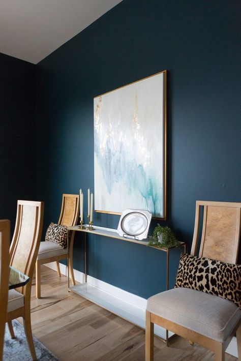 Top 3 Blue Green Paint Colors for Dark and Dramatic Walls | CC and Mike | Blog Blue Green Paint Colors, Blue Green Paint, Dramatic Walls, Dark Blue Paint, Dining Room Paint Colors, Blue Green Paints, Dark Paint Colors, Blue Accent Walls, Accent Wall Colors