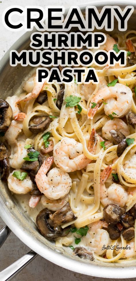 Shrimp Pasta Heavy Cream, Pasta Recipe With Mushrooms, Creamy Shrimp And Mushroom Pasta Recipes, Shrimp Pasta With Mushrooms, Shrimp Asparagus Mushroom Pasta, Shrimp Broccoli Mushroom Pasta, Bow Tie Pasta With Shrimp, Pasta With Shrimp And Mushrooms, Creamy Shrimp Pasta With Mushrooms