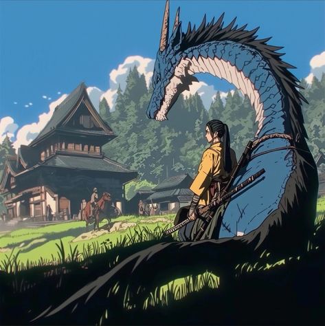 Dragon Village, Dragon Rider, Dragon Pictures, See Yourself, Fantasy Monster, Old Anime, 90s Anime, School Art, Fantasy World