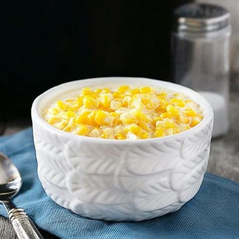 From AOL Desktop Gold Jack Stack Cheesy Corn Recipe, Canned Creamed Corn, Jack Stack, Slow Cooker Creamed Corn, Creamed Corn Recipes, Slow Cooker Times, Cheesy Corn, Canned Butter, The Slow Roasted Italian