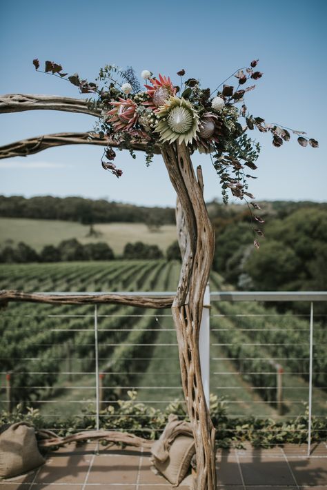 Native Flower Wedding Arbour, Boho Bush Wedding, Native Flower Arbour, Arbour Ideas, Arbour Flowers, Wedding Arbours, Outdoor Wedding Seating, Simple Wedding Arch, Wedding Times