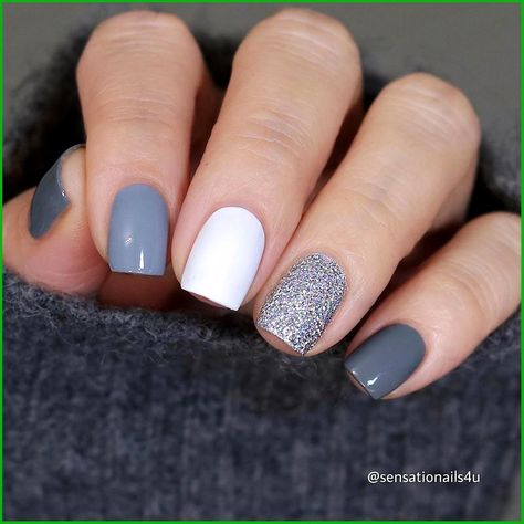 Skittle Mani, Lighter Design, Coffin Shape, Gray Nails, Short Nail, Nail Ring, Winter Nail, Short Nail Designs, Color Street Nails