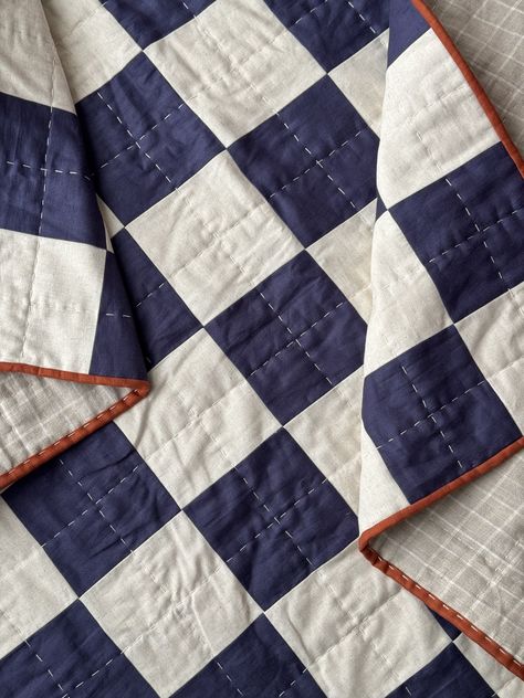 My latest quilt collection (including patterns!) — Joz Makes Quilts Sawtooth Star Quilt, Hand Quilting Technique, Blue Quilt Patterns, Navy Blue Quilt, Gingham Quilt, Herringbone Quilt, Quilting 101, Cross Quilt, Blue Quilt