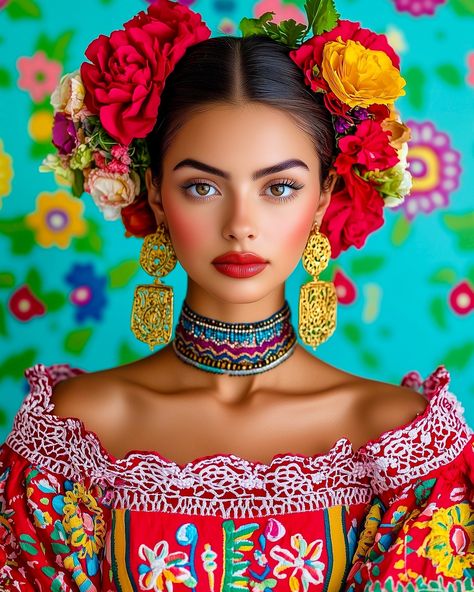 Happy Tuesday everyone! 👋 Bringing you some fun new collabs this week so get ready for lots of color and flowers! 🌺 🎨 First up: Teaming up with my beautiful and talented friend Diana @dianabhatia.ai.art to bring you our take on traditional Ukranian and Mexican ethnic costumes. From floral headdresses to rich embroidery, we found a beautiful common thread 🪡 running through our respective cultural dress. We hope you love them as much as we loved creating them. Slides 1, 3, 5, 7, 9: @salom... Floral Theme Outfit, Cultural Dress, Happy Tuesday Everyone, Floral Headdress, Mexican Fashion, Ethnic Chic, Common Thread, Dress Inspo, Floral Theme