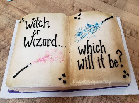 Gender Reveal Cake Harry Potter, Witch Or Wizard Gender Reveal Cake, Harry Potter Gender Reveal Invitation, Hogwarts Gender Reveal, Harry Potter Gender Reveal Cake, Gender Reveal Ideas Harry Potter Theme, Harry Potter Themed Gender Reveal, Harry Potter Baby Shower Cookies, Witch Or Wizard Gender Reveal