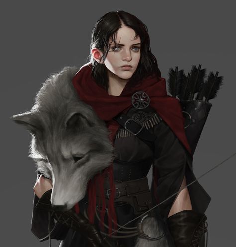 Ranger Dnd, Red Riding Hood Art, Blood Hunter, Wolf Warriors, Fantasy Heroes, Dungeons And Dragons Homebrew, Fairytale Art, Little Red Riding Hood, Female Character Design