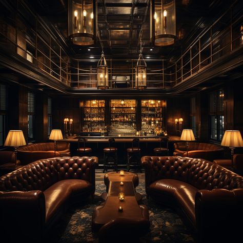 Gentleman’s Bar, Speakeasy Bar Entrance, Speak Easy Bedroom, Gentlemans Club Interior Design, Gentleman’s Club, Gentlemens Club Aesthetic, Whiskey Lounge Decor, Dark Basement Bar, Gentlemens Club Decor