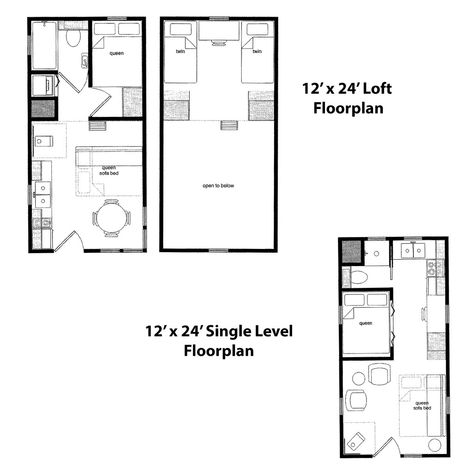 12 X 24 Floor Plans, 12x24 Tiny House, Loft Floor Plans, Shed Floor Plans, Shed House Plans, House Plan With Loft, Interior Floor Plan, Shed Floor, Shed To Tiny House