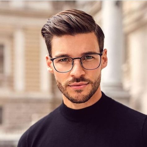 Men Hairstyle With Glasses, Men’s Glasses Style 2024, Glass Frames For Men Style, Men With Glasses Attractive, Boys Long Hair, Texture Hairstyle, Hairstyles With Beard, Mens Beard Styles Short, Hairstyles For Boys