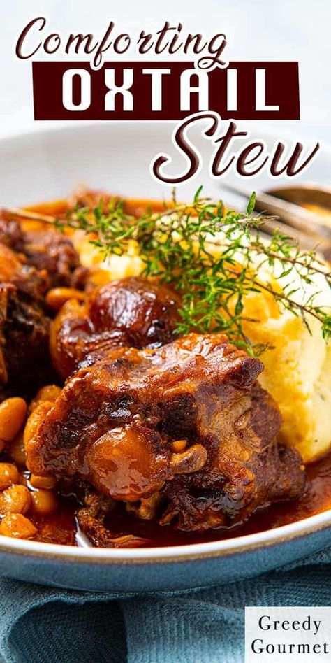 Oxtail stew is the perfect comfort food, especially during winter. This is made even better when braised with beans and red wine. When oxtails are cooked for at least 3 hours, incredible and divine flavors are released. Indulge in this delightful and incredibly luxurious recipe with your family. #oxtailstewwithbeansandredwine #oxtailstewbraised #oxtailstew #oxtailwithbeans #oxtailwithredwine #oxtail #oxtailrecipe #homecookedrecipes #winterrecipe Ox Tail Stew Recipe, Oxtails And Gravy Recipe, Oxtail Recipes Crockpot, Stew With Beans, Oxtail Recipes Easy, Oxtails Recipe, Cooking Oxtails, Ox Tails, Oxtail Stew Recipe