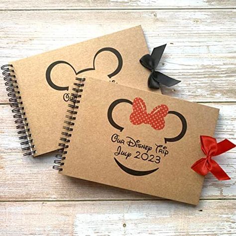 Personalised Bow Disney Autograph Book, Mickey or Minnie Mouse, Disney Land, World, Cruise, A5 (Minnie (Red Bow)) : Amazon.co.uk: Handmade Products Disney Autograph Book, Mickey Mouse Illustration, Disney Autograph, Autograph Book Disney, Personalised Scrapbook, Autograph Book, Fish Extender Gifts, World Cruise, Personalized Bow