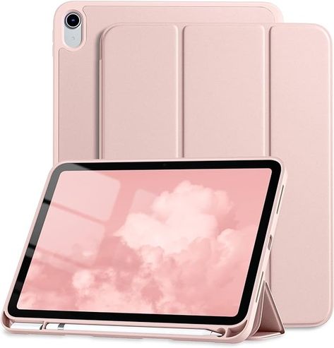 Amazon.com: Dirrelo Compatible with iPad 10th Generation Case 2022, Protective iPad Case 10th Generation with Pencil Holder, Trifold Stand Case Designed for iPad 10.9 Inch, Auto Sleep/Wake Cover, Rose Pink : Electronics Ipad Case 10th Generation, Ipad Cases Aesthetic, Pink Electronics, Gf Gifts, Pink Ipad Case, Ipad 10th Generation Case, Apple Ecosystem, Ipad 10th Generation, Ipad Stuff