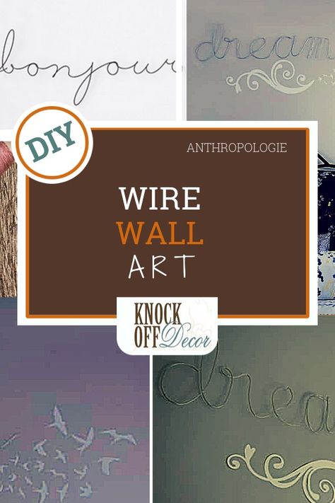 Wire Word Wall Art - KnockOffDecor.com Simple Wall Decoration, Anthropologie Diy, Feng Shui Art, Art For Kitchen, Wire Wall Art, Word Wall Art, Word Wall, Wire Art, Ooak Dolls