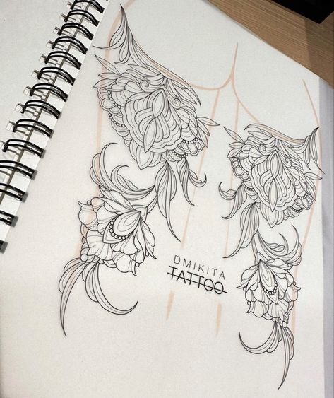 Hip Thigh Tattoos, Leg Tattoos Women, Stylist Tattoos, Art Tattoos, Tattoo Work, Flower Tattoo Designs, Tattoo Design Drawings, Creative Tattoos, Tattoo Stencils