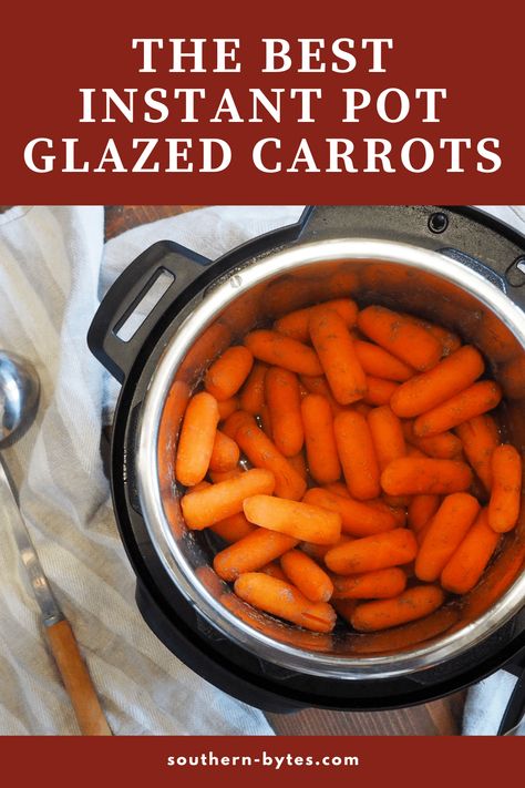 Instapot Glazed Carrots Recipe, Instant Pot Glazed Carrots Recipe, Carrots Side Dish Instant Pot, Cooked Carrots Instant Pot, Brown Sugar Carrots Instant Pot, Pressure Cooker Carrots, Honey Glazed Carrots Instant Pot, Instant Pot Carrots Brown Sugar, Ip Carrots