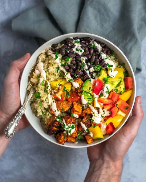 Sweet Potato Burrito Bowl, Potato Burrito Bowl, Black Bean Burrito Bowl, Bean Burrito Bowl, Black Bean Bowl, Sweet Potato Burrito, Bean Bowl, Best Turkey Burgers, Black Bean Burrito