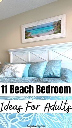 Themed Bedroom Ideas For Adults, Beach Bedroom Ideas, Ocean Inspired Bedroom, Ocean Decor Bedroom, Bedroom Ideas Beach, Bedroom Ideas For Adults, Themed Bedroom Ideas, Beach Cottage Bedroom, Coastal Cottage Bedroom