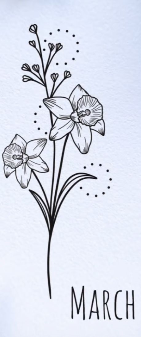 Two Daffodils Tattoo, Tattoo Daffodil, Daffodils Tattoo, Daffodil Tattoo, Chrysanthemum, Daffodils, Tatting, Tattoo Ideas, Tattoos