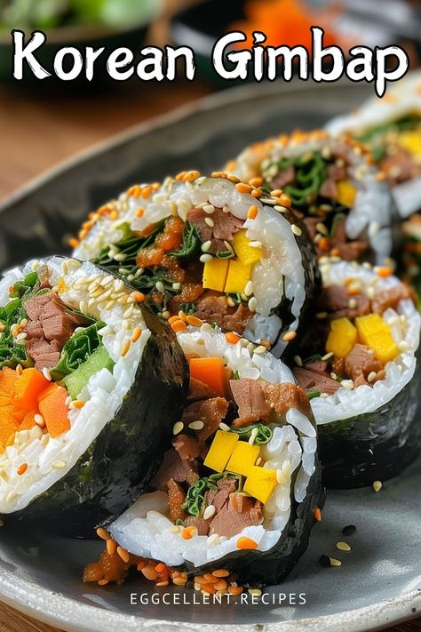 If you are in the mood for a delicious and nutritious meal, Korean Gimbap is the perfect choice. #Korean Gimbap recipes #gimbap korean recipe #korean tuna gimbap recipes #korean food recipes gimbap #tuna gimbap korean recipe #gimbap korean recipe #Gimbap #Gimbap recipe #gimbap korean food #korean food aethstetic gimbap #gimbap vegan #gimbap korean vegan #gimbap recipe vegan Gimbap Vegan, Gimbap Tuna, Korean Food Aethstetic, Gimbap Recipe, Korean Beef Stew, Food Aethstetic, Korean Food Recipes, Recipes Korean, Korean Vegan