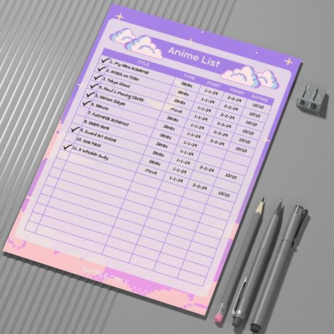 🎉 Introducing the Anime List Tracker Planner: Your ultimate companion for organizing your anime journey! This is a Digital Product or can be a PDF Printable ☁️ 📍Check the Link in my Bio to Purchase! 💫 #RaketPH #Anime #DigitalPlanner #DigitalTracker #Tracker #Planner #otaku Anime Calendar, Pastel Dark, Printable Checks, Minimalist Pastel, Anime List, Planner Pdf, Calendar Pages, Dark Night, Staying Organized