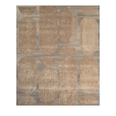 This hand-tufted rug features a refined blend of soft beige and natural gray, offering a sophisticated, neutral backdrop for any decor. Its elegant, curvy patterns are updated for a modern touch, crafted from premium wool for luxurious softness and durability. Available in various colors, shapes, and sizes, this versatile rug can also be customized to fit any space and style. Hand-knotted in India. Abstract Rug Living Room, Hand Knotted Rugs Wool, Neutral Backdrop, Luxury Rugs, Hand Tufted Rug, Jaipur Rugs, Art Deco Rug, Mirror Design Wall, Soft Beige